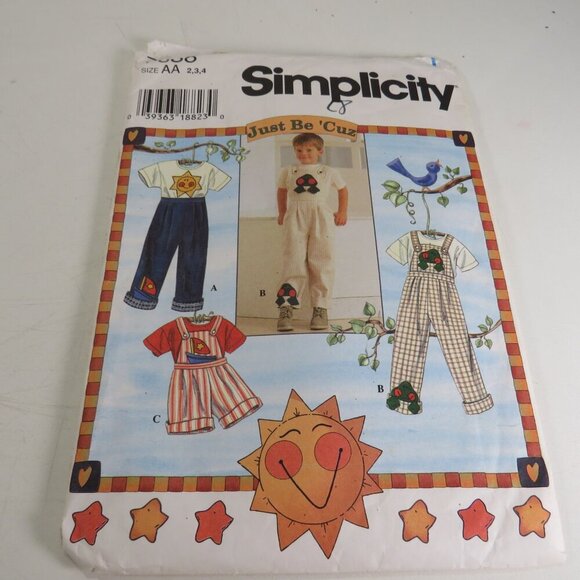 Simplicity 7088 Pattern Toddler size 2-4 UNCUT shirt, pants, overalls, shorts - Picture 2 of 10